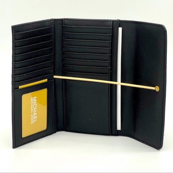 Michael Kors Trifold Wallet Leather Black - Picture 6 of 8